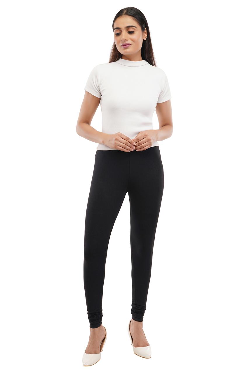 Black Full Length Leggings for Women