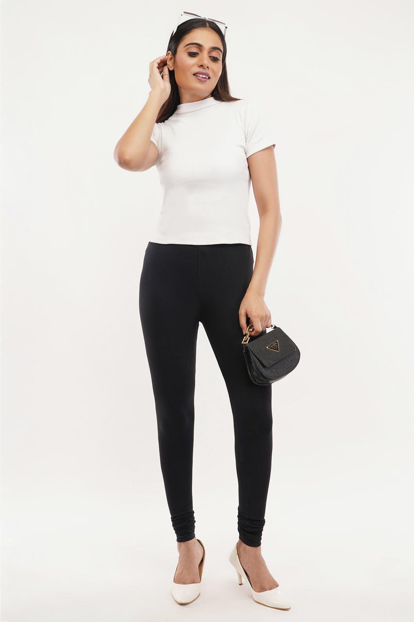 Black Full Length Leggings for Women
