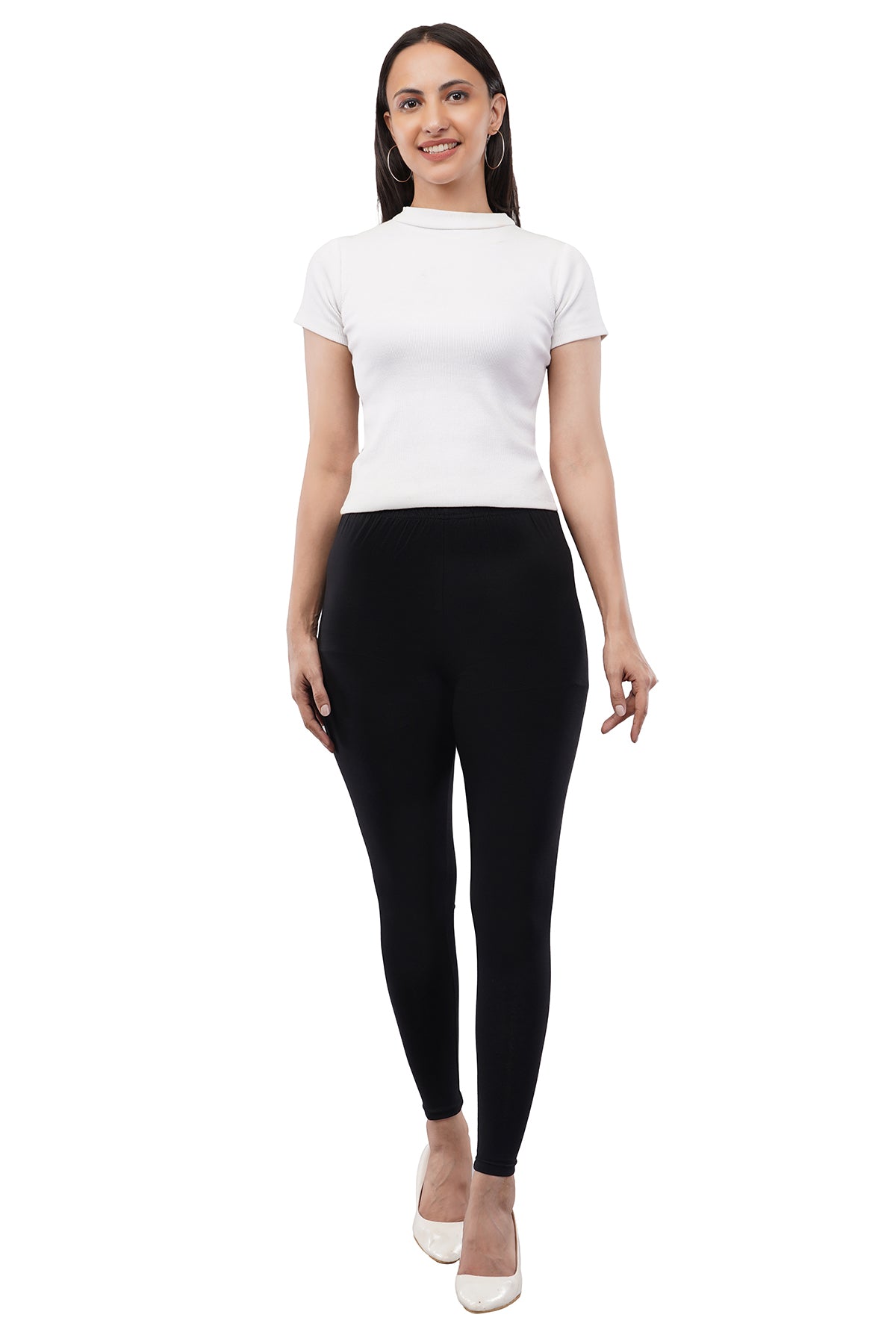 Black Ankle Length Leggings for Women