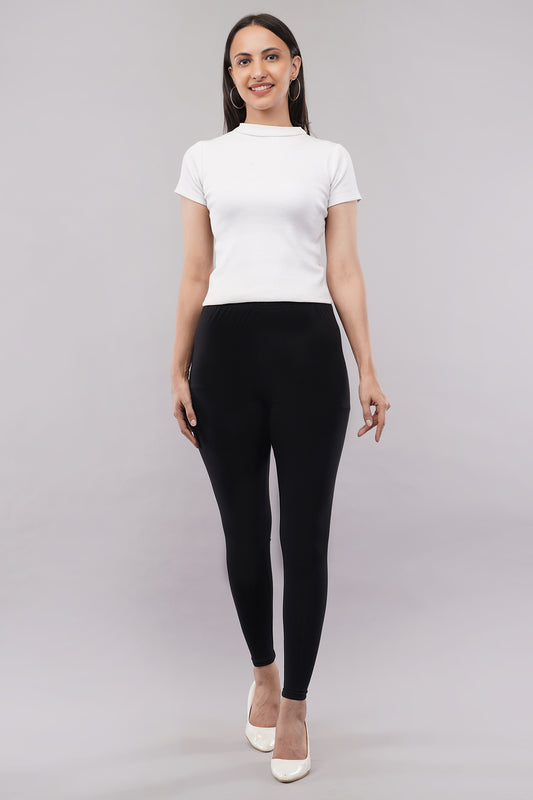 Black Ankle Length Leggings for Women