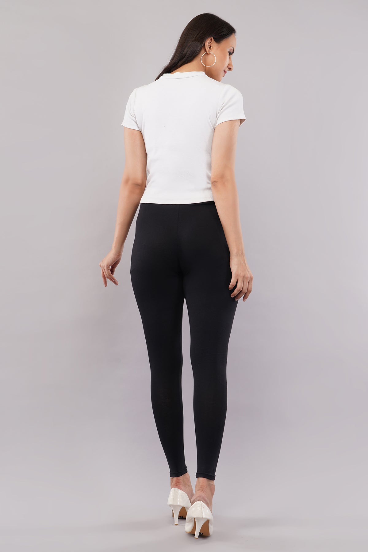 Black Ankle Length Leggings for Women