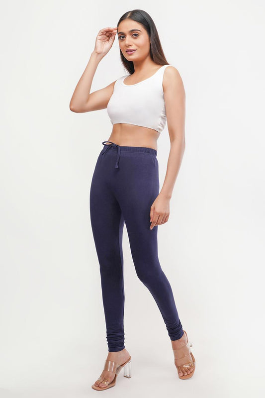 Dark Navy Blue Full Length Leggings for Women