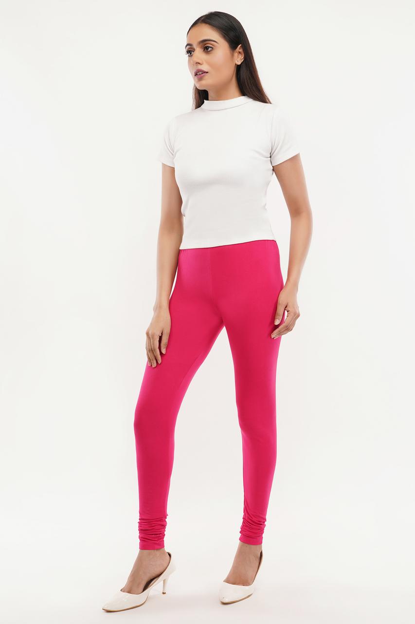 Rani Pink Full Length Leggings for Women