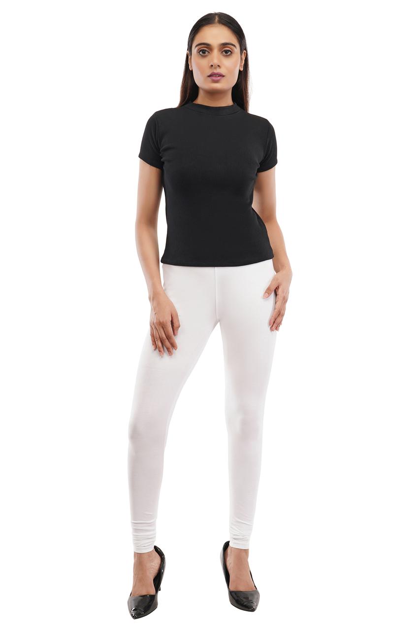 White Full Length Leggings For Women