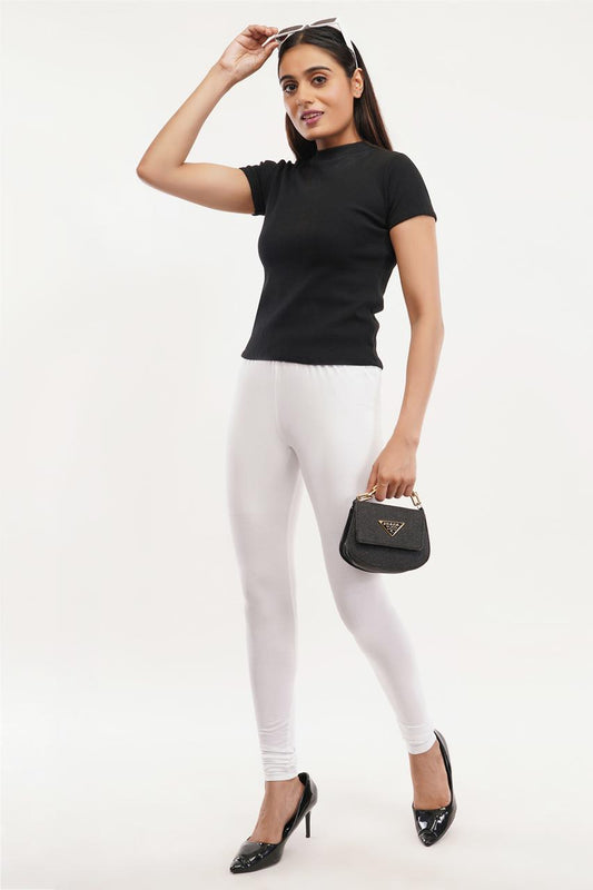 White Full Length Leggings For Women