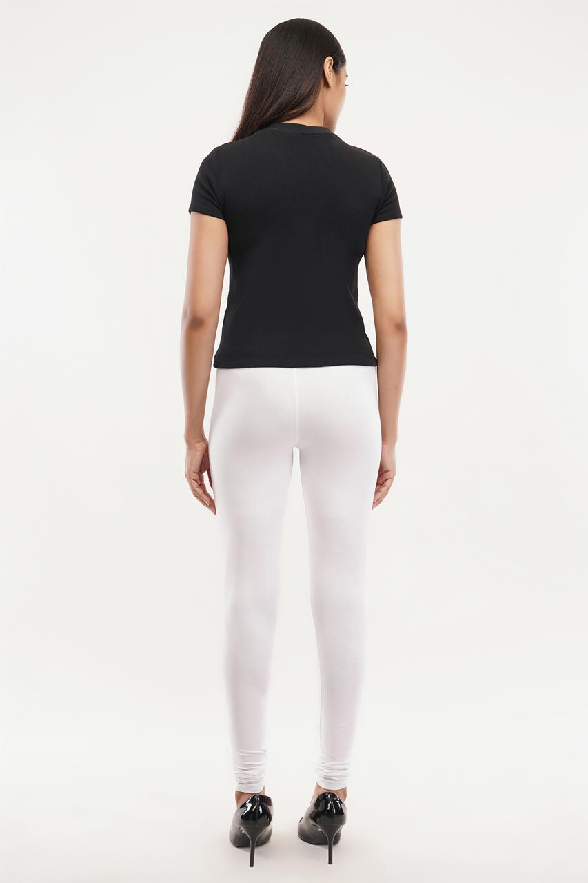 White Full Length Leggings For Women