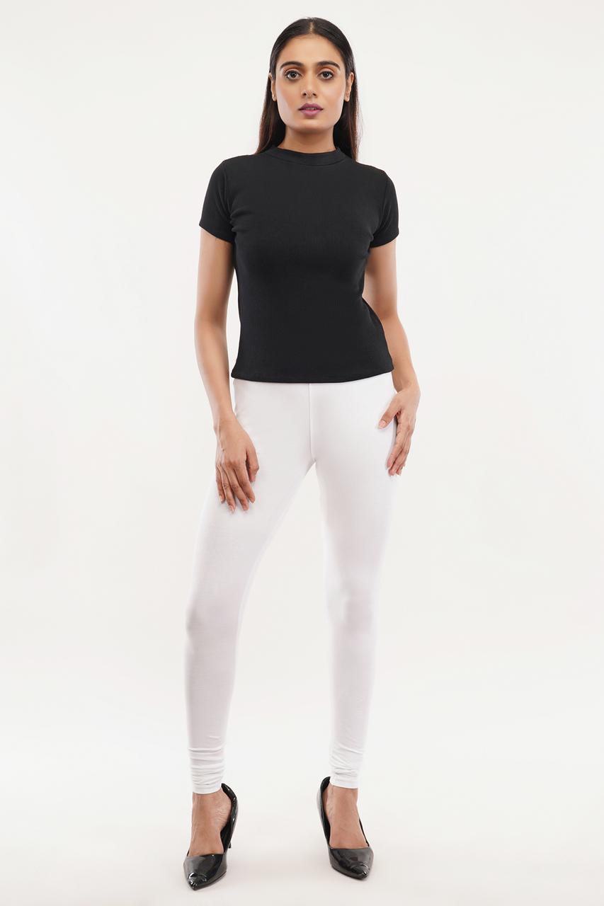 White Full Length Leggings For Women